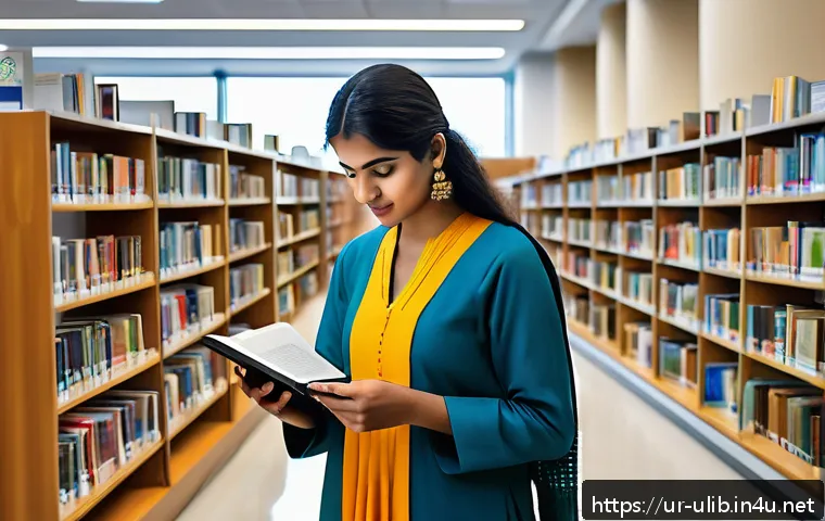 미국 유명 공공도서관 사례 - A modern public library interior in the United States, featuring diverse people of various ages usin...